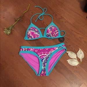 Cute multi colored swim set